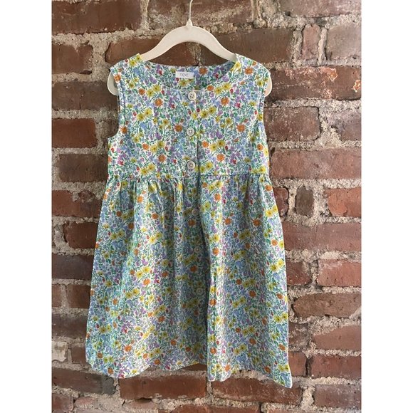 Next UK Floral Pinafore Dress Cotton 5/6/7 See measurements - Picture 1 of 12